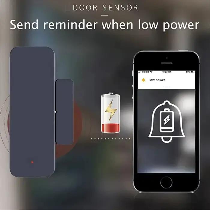 Zigbee Wifi porte fenêtre capteur d'entrée sécurité antivol alarme magnétique vie intelligente Compatible avec Alexa Google Home Tuya