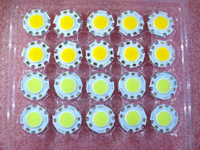 10 pièces COB 3W 5W 7W 10W led puce cob 240-1200lm côté 11-20MM puce à bord spots ampoule projecteur