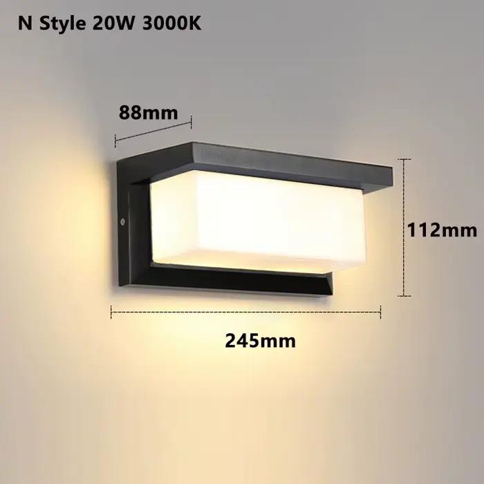 Led Extérieur Applique Murale Étanche IP65 Détecteur De Mouvement Extérieur Éclairage Porche Lumière