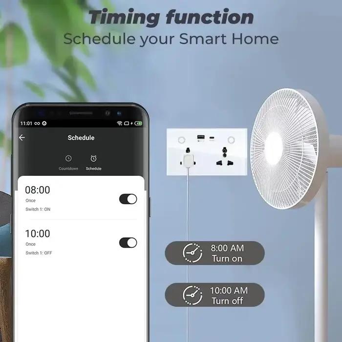 Prise murale intelligente universelle avec double port USB Type C