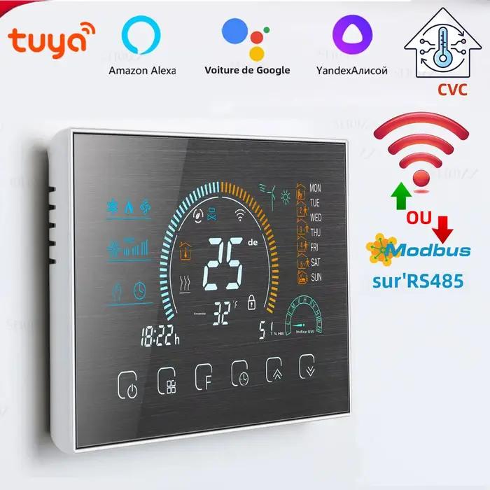 Thermostat Programmable 24V/220V WIFI RS485 Modbus RTU pour vanne 2/4 voies chaleur fraîche climatisation contrôle du système CVC