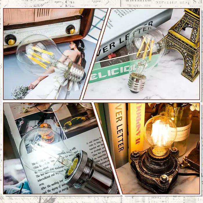 Ampoule LED 220V C35 A60 ST64 G80 G95 G125 lampe à LED E14 E27 lumière à Filament LED 2W 4W 6W 8W boule de verre