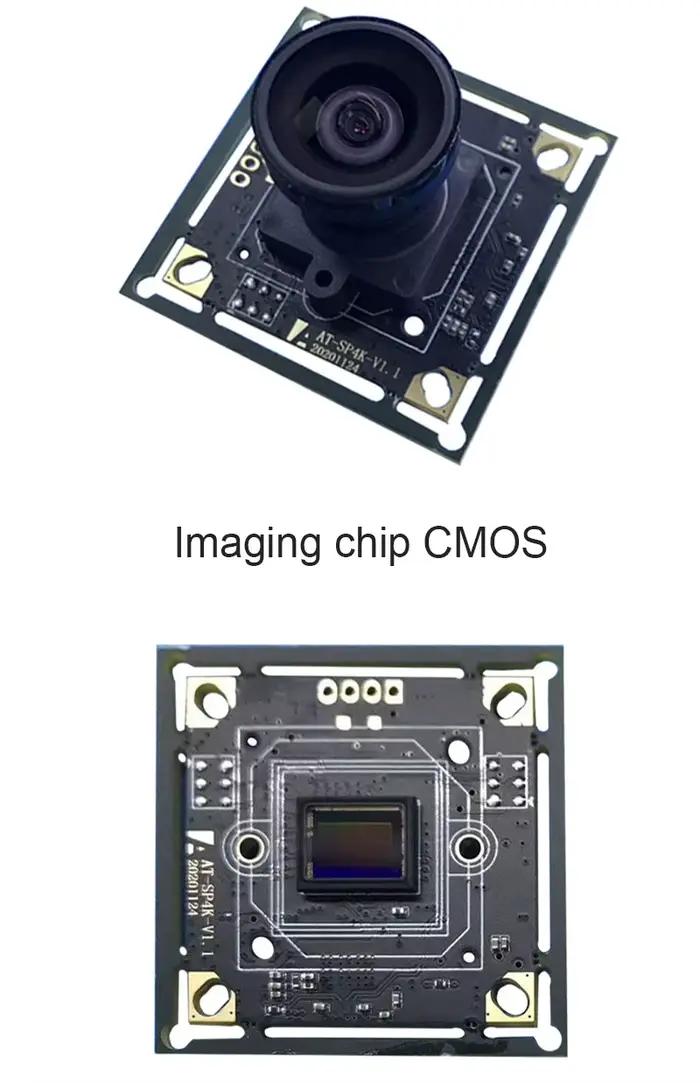 Module de caméra USB 4K 8MP IMX317 CMOS à mise au point fixe FF 100 ° Webcam UVC de reconnaissance faciale à détection