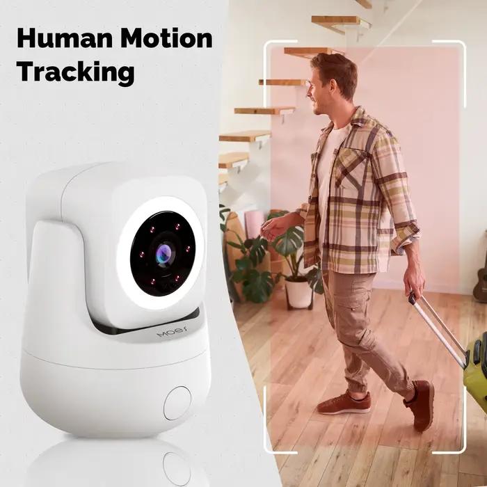 MOES Tuya Caméra de sécurité domestique intelligente intérieure 3MP 360 ° Poêle 180 ° La surveillance WiFi inclinable