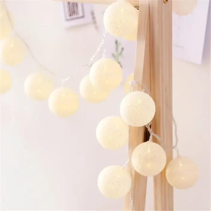 10/20/40 LED coton USB boules chaîne noël fée lumières nouveauté chaîne de lampe pour la maison en p