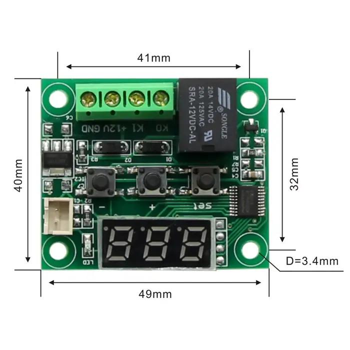 Thermostat numérique de température froide/chaleur DC 12V W1209