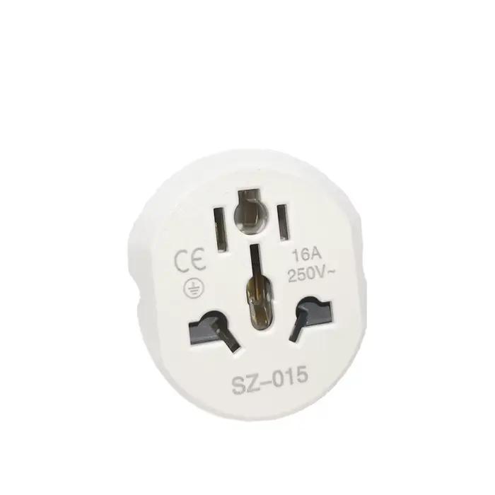 Adaptateur de Voyage Universel 16A 250V Prise Corée UE 2 Broches Rondes Haute Qualité pour AU US UK CN vers UE KR