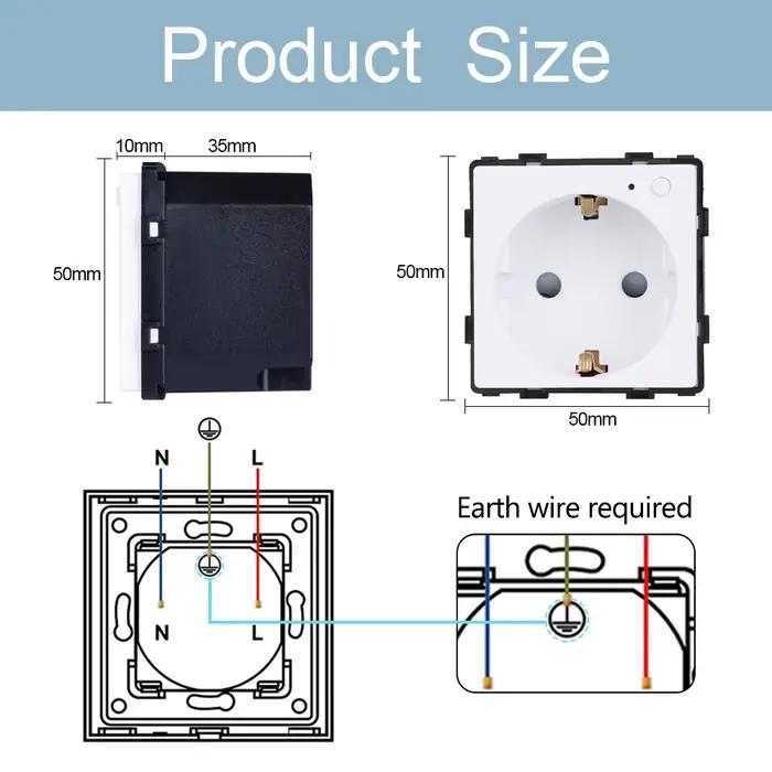 TAWOIA ZigBee prise murale fonction clé partie bricolage moniteur de puissance intelligent prises de compteur Google vie intelligente Tuya Alexa Yandex Alice