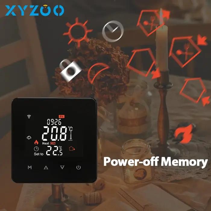 Thermostat WiFi Intelligent pour Chauffage au Sol Électrique, Eau ou Gaz, Contrôle Vocal et App Mobile pour une Maison Plus Confortable