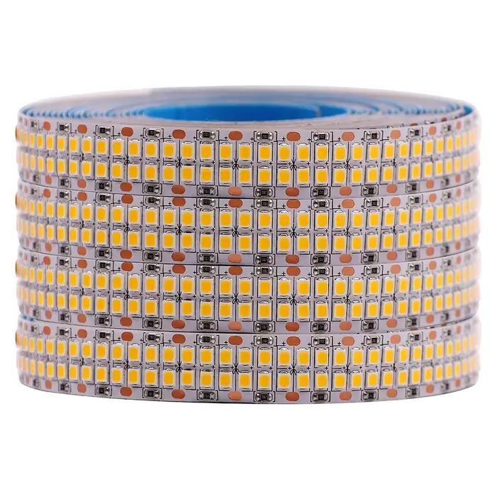 480 LED s/m SMD 2835 bande LED 24 V 12 V 5 M 2400 LED Double rangée bande LED Flexible 1200 LED s 90