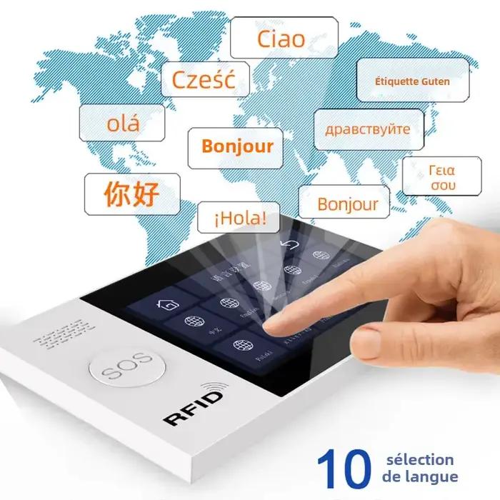 PGST PG-107 4G Tuya sans fil maison WIFI GSM sécurité à domicile avec détecteur de mouvement capteur système d'alarme antivol prise en charge Alexa et Google