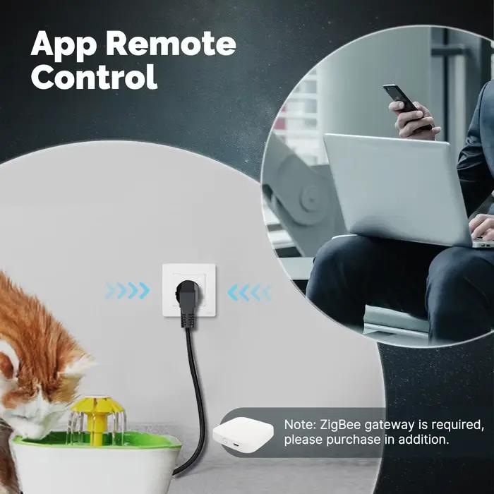 Prise murale intelligente MOES Tuya ZigBee avec surveillance d'énergie et contrôle vocal pour une maison moderne et économe en énergie