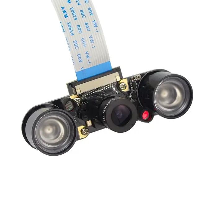 Caméra OV5647 5MP 70 degrés vision nocturne 1080P avec IR-CUT pour Raspberry Pi 4B 3B+ 3B