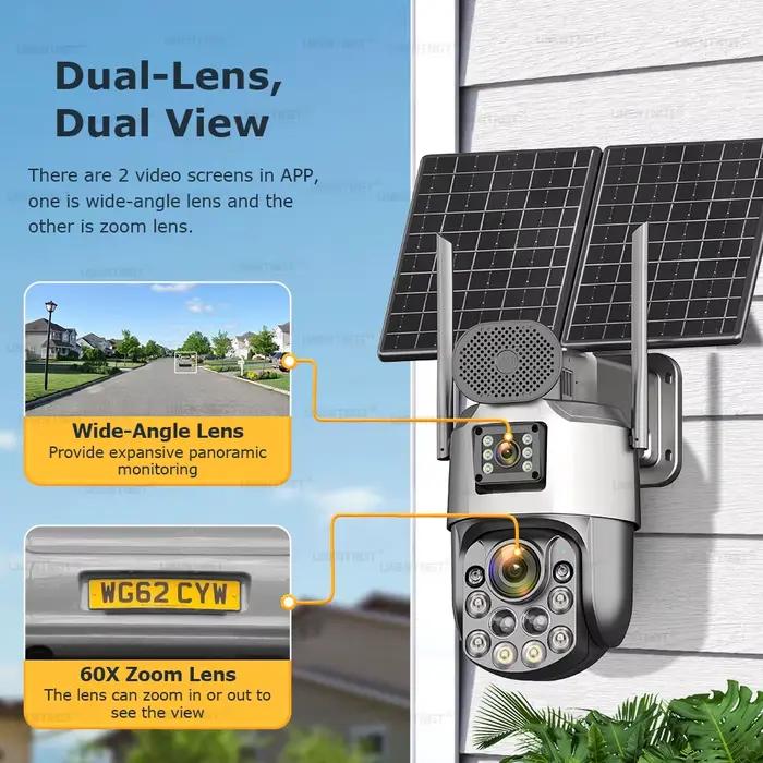 Caméras solaires d'enregistrement 24/7 AOV avec zoom optique 60X