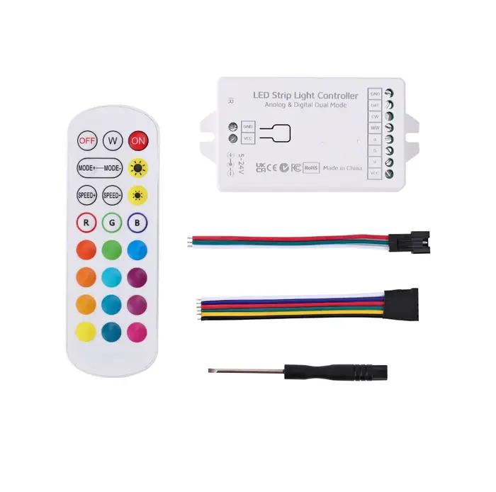 Contrôleur de bande LED IoTorero WLED PWM RGBCCT et adressable en mode double fonctionne avec Home Assistant