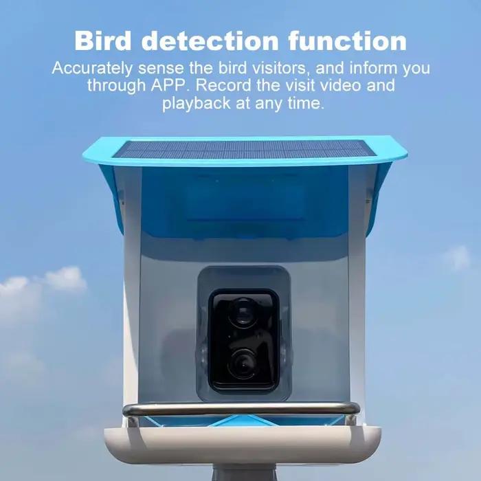 Mangeoire à oiseaux intelligente avec caméra pour l'observation des oiseaux en extérieur, la caméra