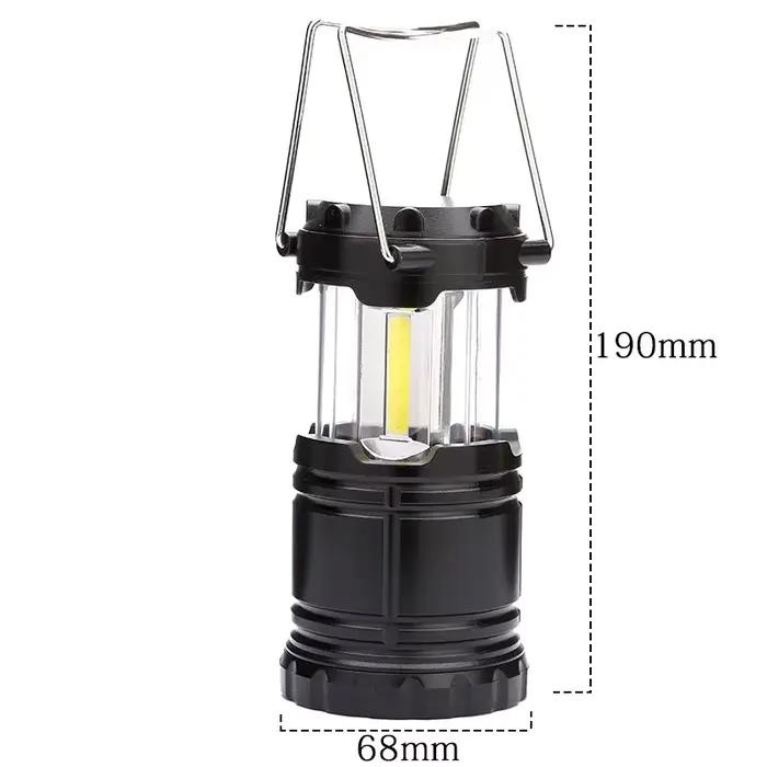 Mini lampe de tente 3 * COB LED lanterne Portable torche télescopique lampe de Camping lumière de se