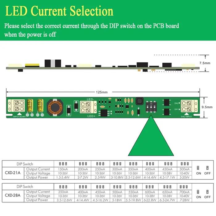 Pilote LED à Courant Constant DALI 21W 28W Transformateurs d'Eclairage Compatible STUCCHI Installation Magnétique Alimentation Rail Éclairage Professionnel Occasionnels Usage Familiaux
