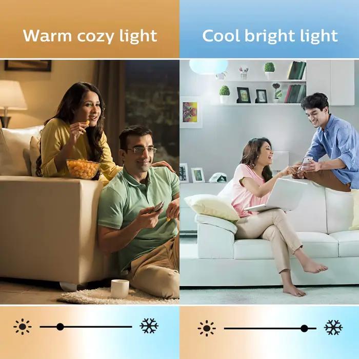 Ampoule intelligente LED Philips WiZ E27 4.9W 16 millions de couleurs givrée lampe à intensité variable pour chambre bureau ambiances lumineuses personnalisées