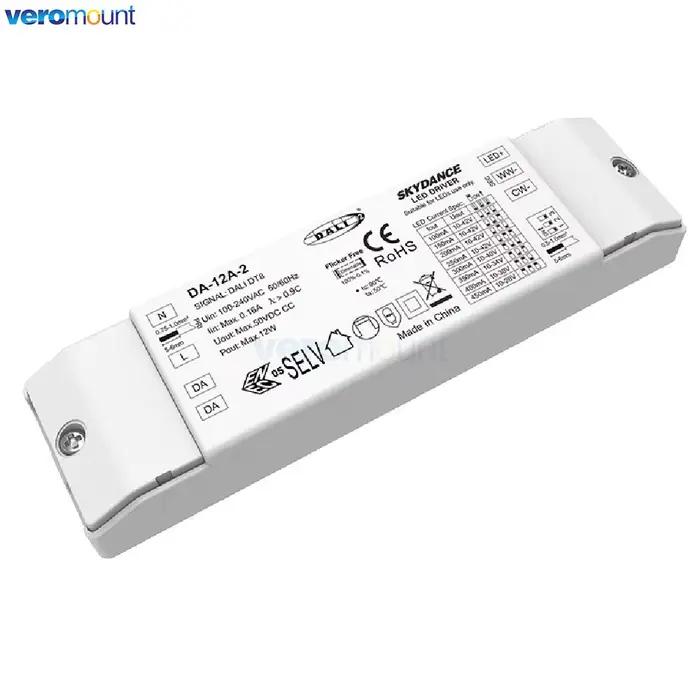 Pilote de LED Skydance DA-12A 12W DALI Intensité Variable Gradation PWM Éclairage Intelligent Pour Maison Bureau Occasions Spéciales