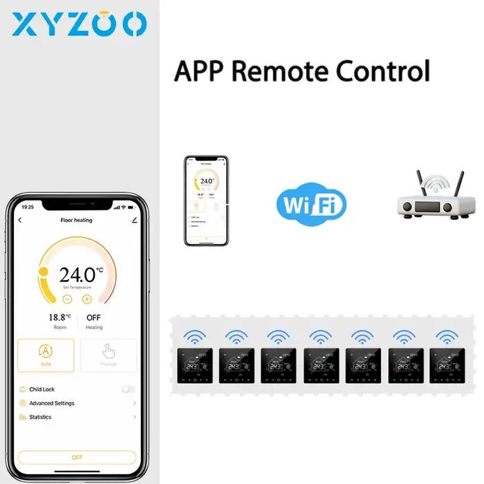 Thermostat WiFi Intelligent pour Chauffage au Sol Électrique, Eau ou Gaz, Contrôle Vocal et App Mobile pour une Maison Plus Confortable