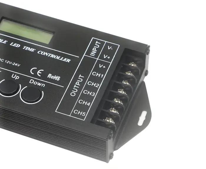 TC420 TC421 contrôleur Programmable de temps Wifi 5 CH sortie DC12V/24V 20A RGB contrôleur de bande