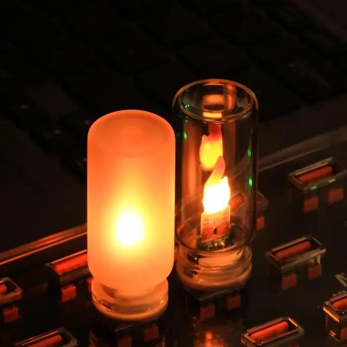 Ampoule LED Effet Flamme Scintillante USB Vintage – Lampe Décorative Ambiance Maison – Lumière Blanche Chaude Réaliste