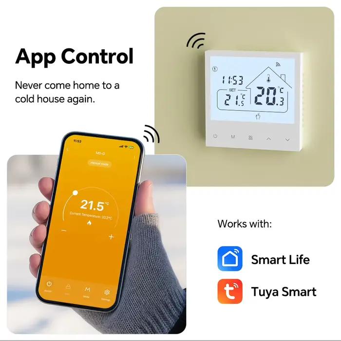 Thermostat WiFi pour chauffage électrique/à eau/à gaz