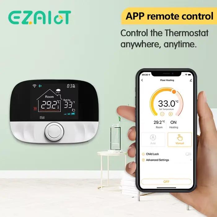 Thermostat sans fil WiFi/sans WiFi pour chaudière à gaz