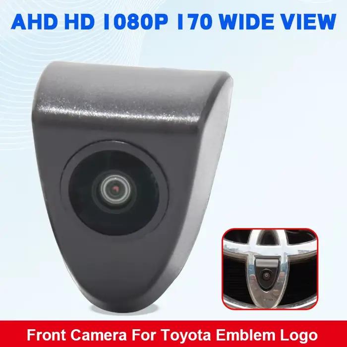 170 ° Caméra de vue avant de voiture avec logo emblème AHD 1080P pour Toyota Avensis Crown Reiz Pr