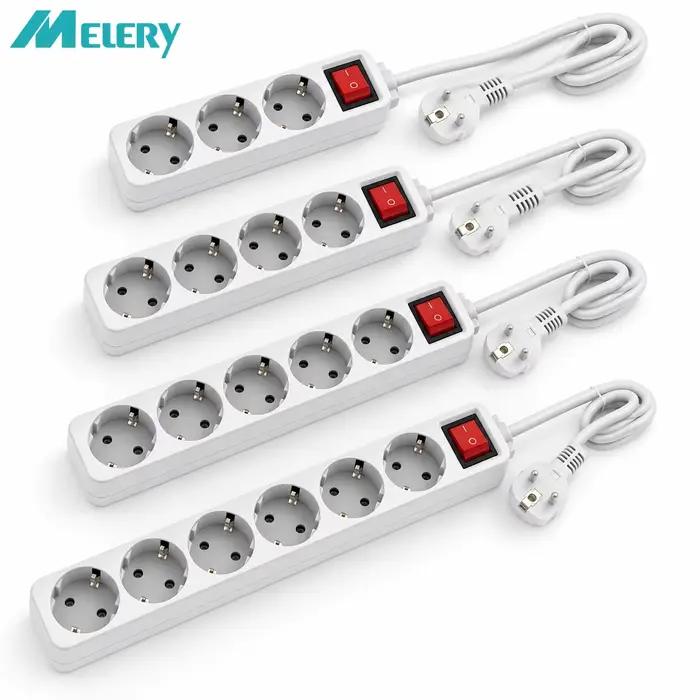 Multiprise Melery Anti-Surtension avec Protection Anti-Surtension et Prise Européenne pour Maison Bureau Etudiant Hôpital Occasions Spéciales