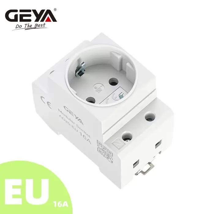 GEYA – prise de courant sur Rail Din, Type modulaire, prise de courant AC EU/FR/US/UK/IT Standard 16