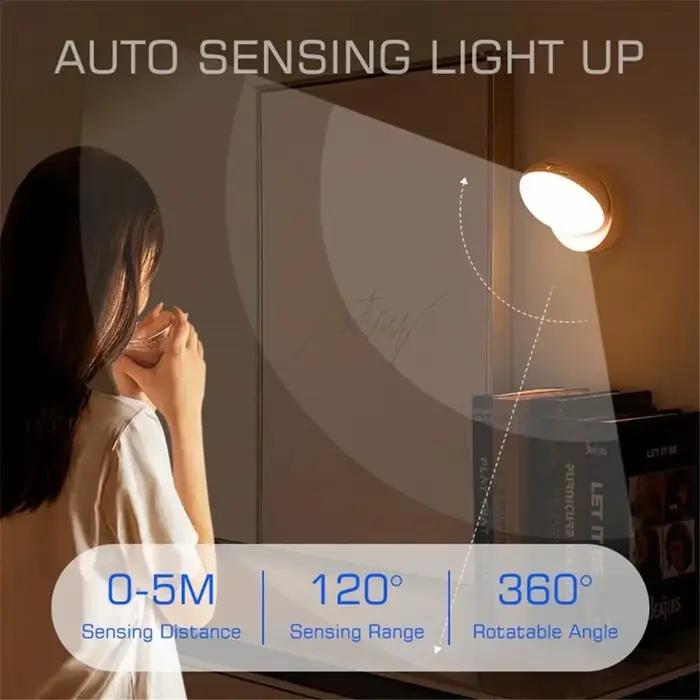 LED veilleuse USB charge intelligente Induction humaine pour armoire de chevet maison garde-robe éclairage capteur de