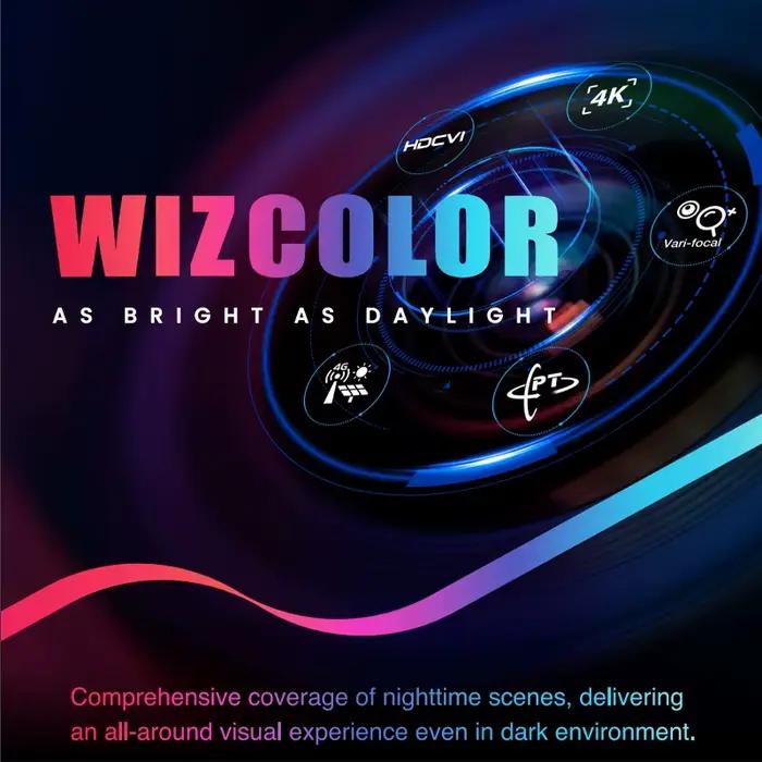 Caméra d'alarme sonore et lumineuse Dahua Original 8MP WizColor Rouge Bleu pour surveillance intérieure et extérieure avec détection intelligente AI et communication bidirectionnelle