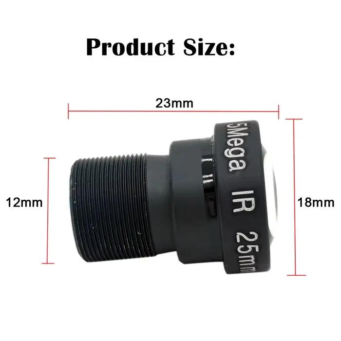 Caméra de vidéosurveillance HD 5MP M12 avec lentille manuelle 25MM/35MM/50MM pour sécurité maison et entreprise occasions spéciales