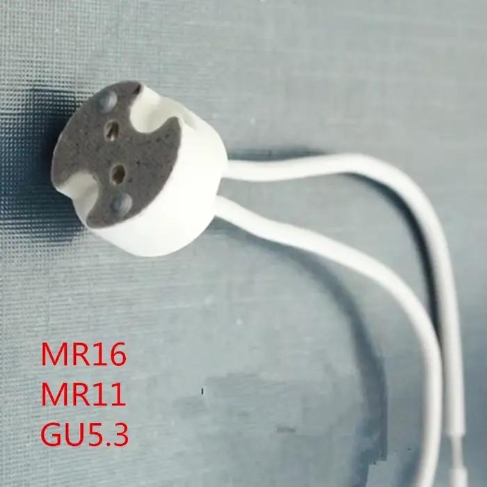 10-200 pcs/lot MR16 MR11 GU5.3 G5.3 G4 connecteur de base de lampe câble base de douille de lampe MR