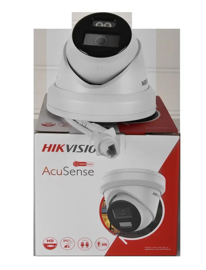 Caméra réseau tourelle fixe Hikvision DS-2CD2383G2-LI2U 8MP 4K AcuSense Smart Hybrid Light POE avec double microphone intégré pour la surveillance