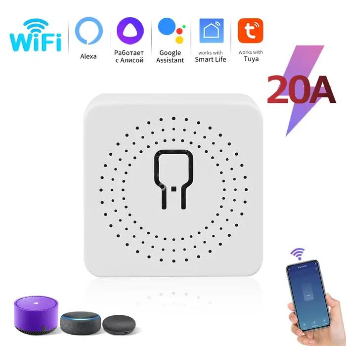 16A 20A Tuya WiFi commutateur intelligent contrôle bidirectionnel Mini disjoncteur