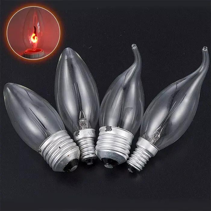 Ampoule LED E14 Effet Flamme Décorative Bleu Vert 3W Lumière Intérieure Occasions Spéciales