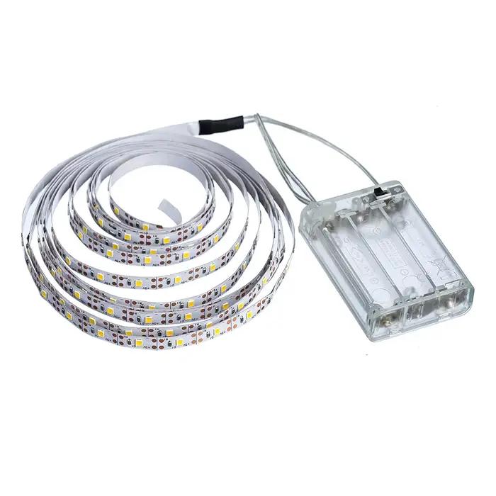 Bande lumineuse LED WELPUR alimentée par piles pour salon arrière-plan télévision chambre à coucher éclairage cuisine flexible et décorative