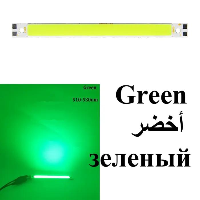 SUMBULBS 120x10mm DC 12V 10W COB bande Source de lumière 6 couleurs disponibles ampoule à Diode électroluminescente pour bricolage barre lampe à puce LED