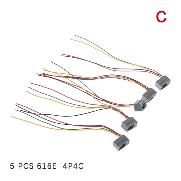 Connecteur de prise femelle téléphonique avec fil, RJ11, RJ12, RJ45, 4P4C, 6P4C, 6P6C, 8P8C, 616E, 6