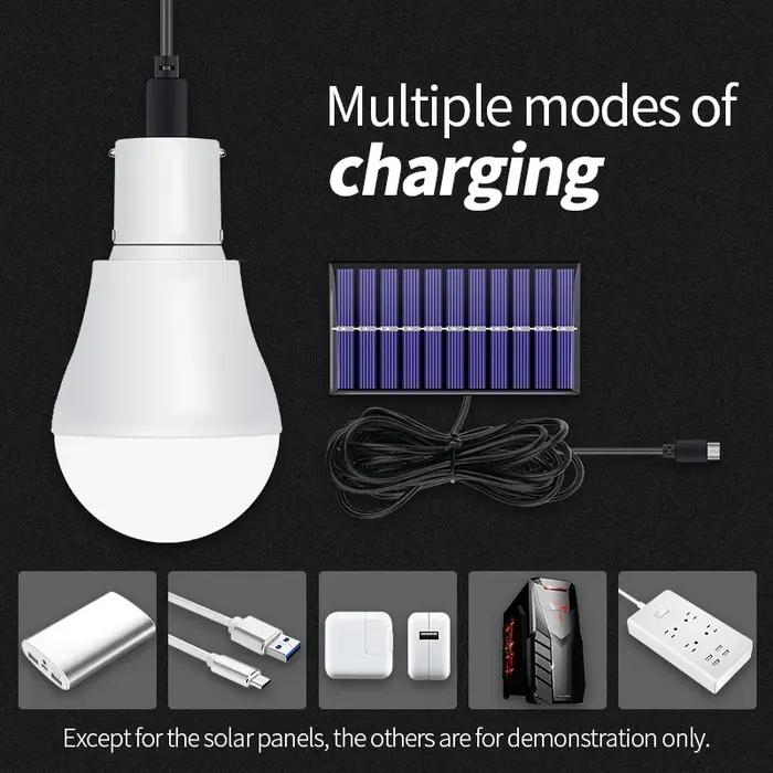 CanLing LED lampe solaire 15 W 250LM USB 5 V lumière solaire Portable extérieur camping tente ampoul