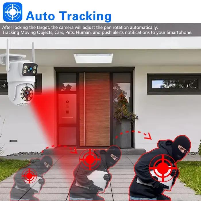 Caméras WIFI 4K 8MP Kit NVR sans fil système de vidéosurveillance HD extérieur caméra IP de sécurité PTZ suivi automatique Vision nocturne CCTV
