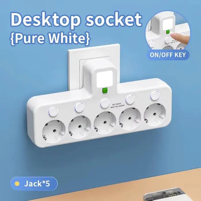 Prise électrique EU à 5 prises