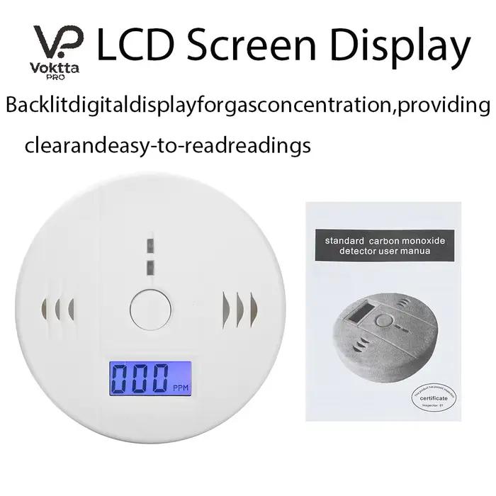 Détecteur de monoxyde de carbone multifonctionnel avec écran LCD pour sécurité domestique et professionnelle