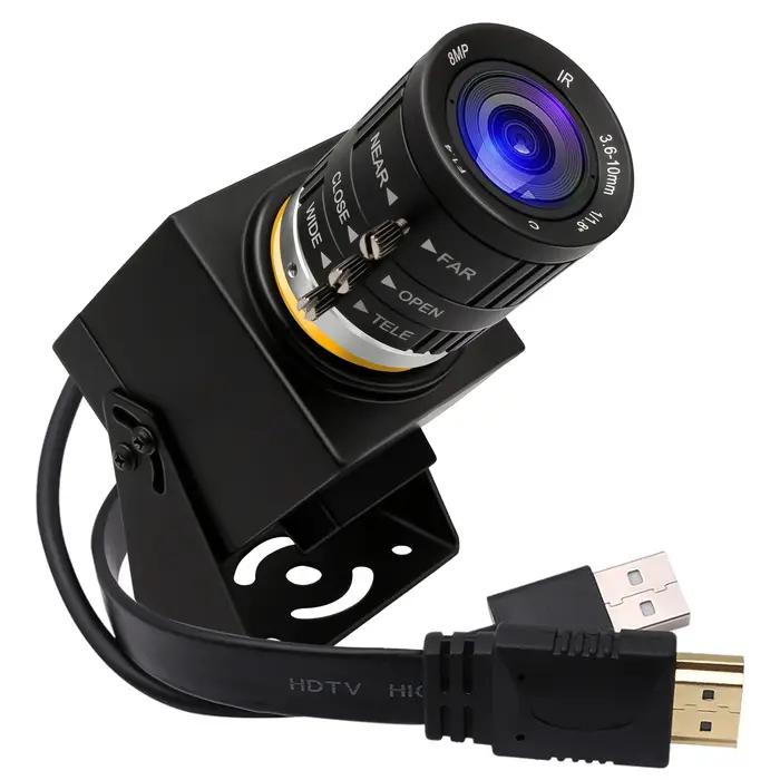 ELP 4K HDMI USB caméra H.265 3840*2160 4K Webcam avec 2x Zoom numérique objectif Varifocal