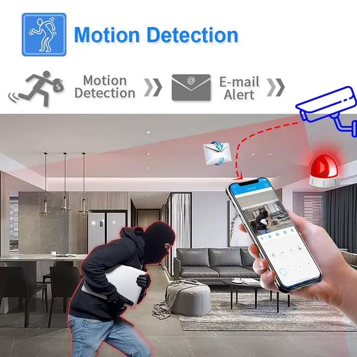 TurnVu-Caméra de surveillance IP PoE HD 8MP (4K)
