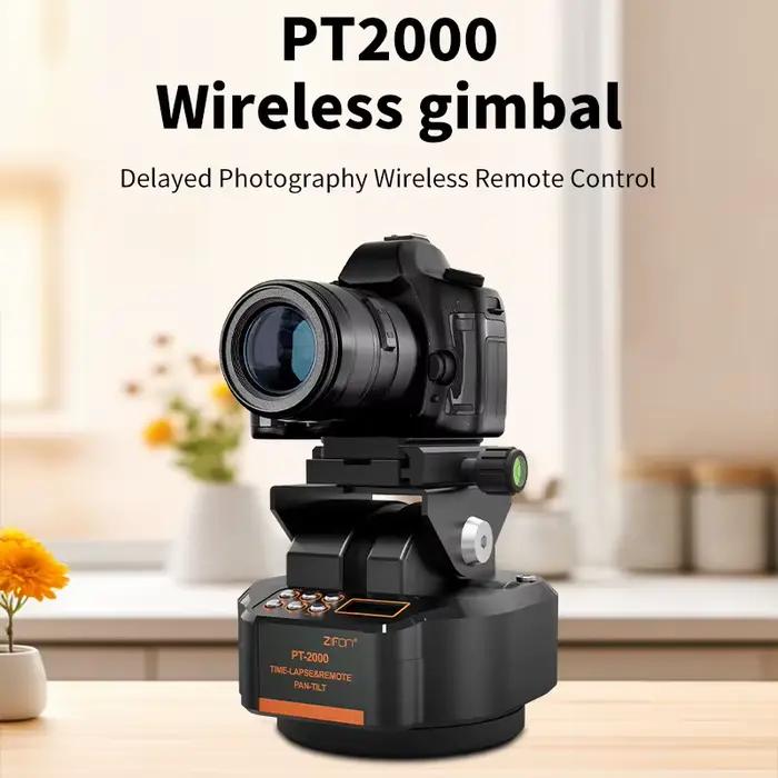 Tête de caméra électrique PT2000 réglable sur 3 axes avec télécommande sans fil pour appareils photo réflex numériques hybrides et professionnels occassions de voyage et événements
