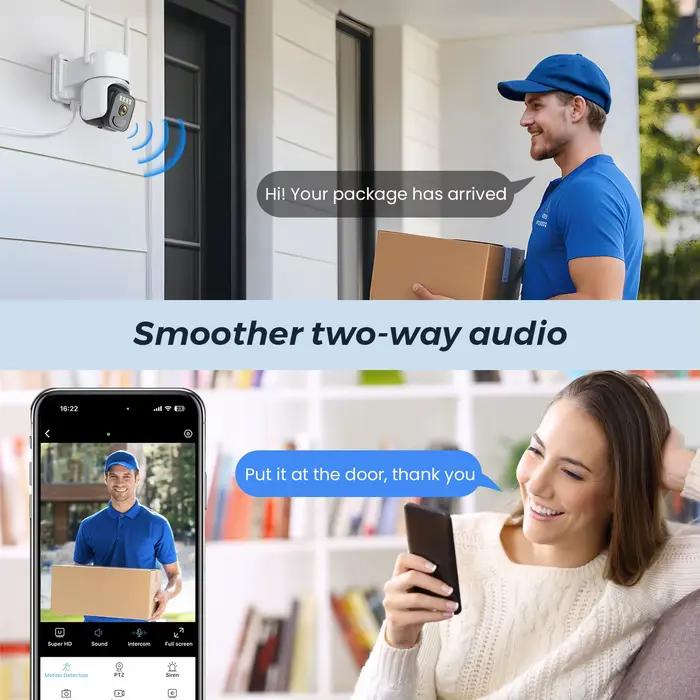 Caméra Solaire 4G SIM 5MP PIR Détection Humaine Intégrée 7500mAh Batterie Rechargeable Surveillance Caméra IP o-kam Pro pour Maison, Jardin, Magasin et Propriété Secondaire